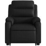  Naslonjač na podizanje od umjetne kože crni | shoptok.hr