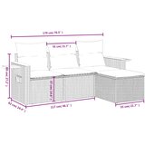  4-dijelni set vrtnih sofa od poliratana s jastucima sivi | shoptok.hr