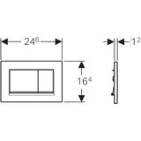 Geberit Tipka Sigma 30 bela/sjajna hrom/bela 115.883.KJ.1