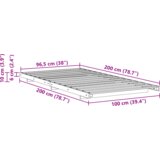  Posteljni okvir Voščeno rjava 100 x 200 cm Trdna borovina, (5000127375) | Shoptok.si