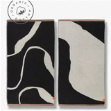 Mette Ditmer Denmark Črne/bele brisače iz organskega bombaža v kompletu 2 ks 50x90 cm Nova Arte –