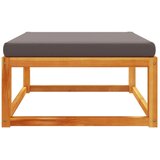  Vrtni tabure s jastukom 65x65x29 cm od masivnog drva bagrema | shoptok.hr