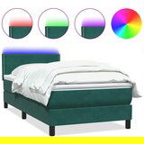 Maison Chic Box spring postelja - Vzmetna postelja z vzmetnico temno zelena 80x220 cm žamet SL5845, (21903264) Cene