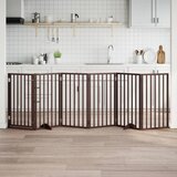 vidaXL Vrata za pse s vratašcima 6 panela sklopiva 300 cm drvo topole | shoptok.hr