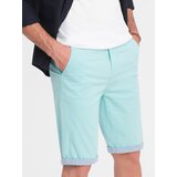 Ombre Men's chinos shorts with denim trim | Shoptok.si