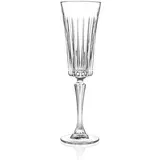 RCR Cristalleria Italiana Komplet 6 kristalnih kozarcev za šampanjec Edvige, 210 ml
