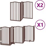  Vrata za pse s vratašcima 12 panela sklopiva 600 cm drvo topole | shoptok.hr