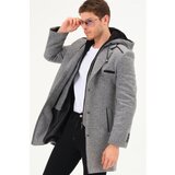 Dewberry PLT8371 DEWBRRY MEN'S COAT-DIAGONAL BLACK- GREY Cene