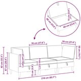  Komplet pohištva za dnevno sobo z blazino 3 pcs Črna Žamet, (5000283115) | Shoptok.si