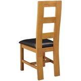  Stolac za blagovanje 2 pcs Čvrsto Hrastovo Drvo Crna | Shoptok.si