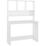  Radni stol s policama visoki sjaj bijeli 110x45x157 cm iverica | shoptok.hr