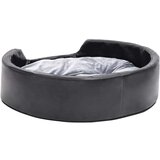  Krevet za pse crno-sivi 69 x 59 x 19 cm od pliša i umjetne kože | shoptok.hr