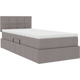  s madracem i skladištem Sivo-smeđa 100 x 200 cm Baršun | shoptok.hr