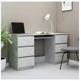 Pisalna miza betonsko siva 140x50x77 cm iverna plošča