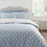 Bianca Bela/modra bombažna podaljšana posteljnina za zakonsko posteljo 230x220 cm Esme Floral – | Shoptok.si