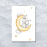Poklon Dobra Ideja Set tri drvene slike za dječju sobu – Zeko, 22x33 cm | shoptok.hr