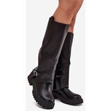 Boto Insulated boots with folded shaft and buckle black Fiorae | ePonuda.com