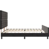 vidaXL Postelja Črna 180x200 cm Samet, (22049385) | Shoptok.si