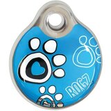 Rogz instant ID Privezak za ogrlice za pse Paw, L, 34mm, Plavi Cene
