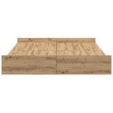  Krevet s ladicama s uzglavljem Umjetnički hrast 135 x 190 cm | shoptok.hr