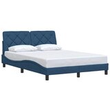 Maison Chic Posteljni okvir - Dvoposteljna postelja - Zakonska postelja brez vzmetnice moder 140x190 cm blago-J12259, (21759229) | Shoptok.si