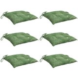  Jastuci za stolice 6 kom s uzorkom lišća 40x40x7 cm od tkanine | shoptok.hr
