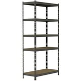 REGALUX Kovinski regal (V x Š x G: 180 x 93 x 40 cm, Nosilnost na polico: 175 kg, Število polic: 5 kos, Siva, Priklop) | Shoptok.si