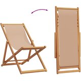  Sklopive stolice za plažu 2kom tkanine i masivno drvo smeđesive | shoptok.hr