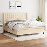  The Living Store Box spring postelja z vzmetnico krem 180x200 cm blago - Box Spring Postelja, (21515404) | Shoptok.si
