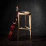Meda_Furniture Drvena terca polubarska stolica, Hrast Cene