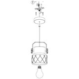 Eglo 39854 - visilica na sajli hilcott 1xE27/40W/230V | Eponuda.com