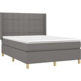  Box spring posteljni z vzmetnico temno siv 140x190 cm blago, (20791606) | Shoptok.si