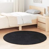 vidaXL Košata preproga črna 120x120 cm poliester Cene