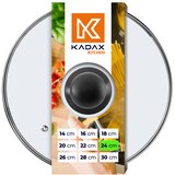 KADAX Stekleni pokrov 24 cm Univerzalna ponev, odporna na vročino, (5000355996) Cene