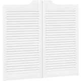 vidaXL Nihajna vrata Louvred Design 2 para Bela 90x80 cm | Shoptok.si