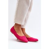 EVENTO Women's Pink Suede Ballerina Flats Kommia | shoptok.hr
