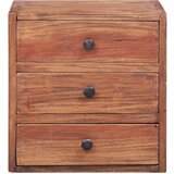 Furnova Nočna omarica s 3 predali 35x25x35 cm trden mahagonij, (21927054) | Shoptok.si