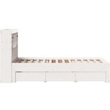  Krevet s regalom za knjige bez madraca bijeli 75x190cm borovina | shoptok.hr