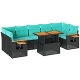  Vrtna sedežna garnitura 8-delna z blazinami črn poli ratan, (22047867) | Shoptok.si