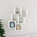  Kockaste zidne police bijele 78 x 15 x 93 cm konstruirano drvo | shoptok.hr