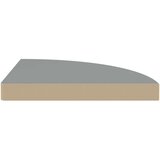 vidaXL plutajuća kutna polica siva 35 x 35 x 3,8 cm MDF | shoptok.hr