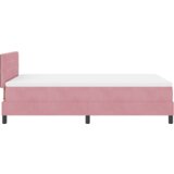 Box Spring Krevet s Madracem Ružičasta Mala Dupla Baršun | shoptok.hr