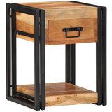 vidaXL Nočne omarice Set 2 Rjava Trden akacijev les, železo | Shoptok.si