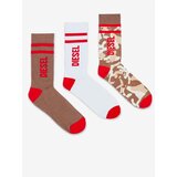 Diesel Set of three pairs of socks in white and brown Color - Men | Shoptok.si