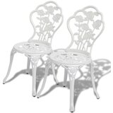 Bistro 3-dijelni bistro set od lijevanog aluminija bijeli | shoptok.hr