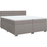 Krevet s oprugama i madracem smeđesivi 200x200 cm od tkanine | shoptok.hr
