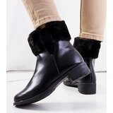 Gemre Black ankle boots with fur Velemir | Shoptok.si