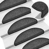  Prostirke za stepenice 10 kom 56x17x3 cm antracit poluokrugle | shoptok.hr