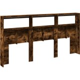 Ormarić za uzglavlje LED boja dimljenog hrasta 200x17x102 cm | Eponuda.com