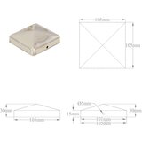 vidaXL Piramidni pokrovčki za stebričke 6 kosov jeklo 101x101 mm | Shoptok.si